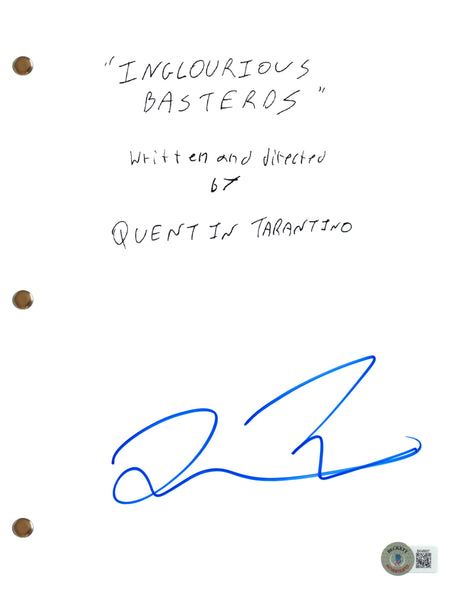 Quentin Tarantino Signed Autograph Inglourious Basterds Movie Script Beckett COA