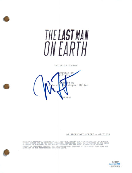 Will Forte Signed Autograph The Last Man On Earth Pilot Script Screenplay ACOA