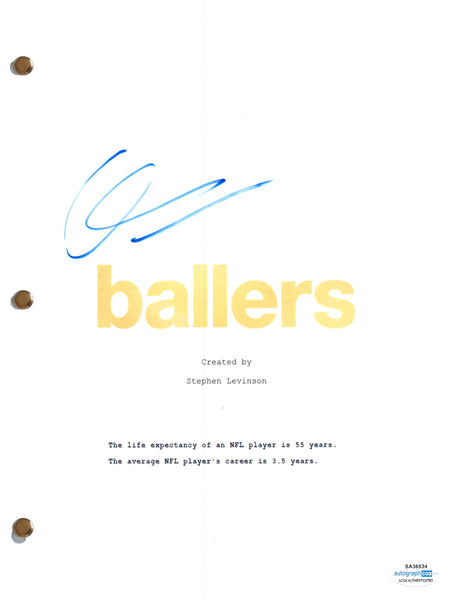 Omar Benson Miller Signed Autograph Ballers Pilot Script Screenplay ACOA COA