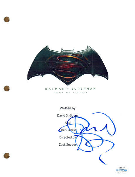 David S. Goyer Signed Autograph Batman v Superman Movie Script Screenplay ACOA