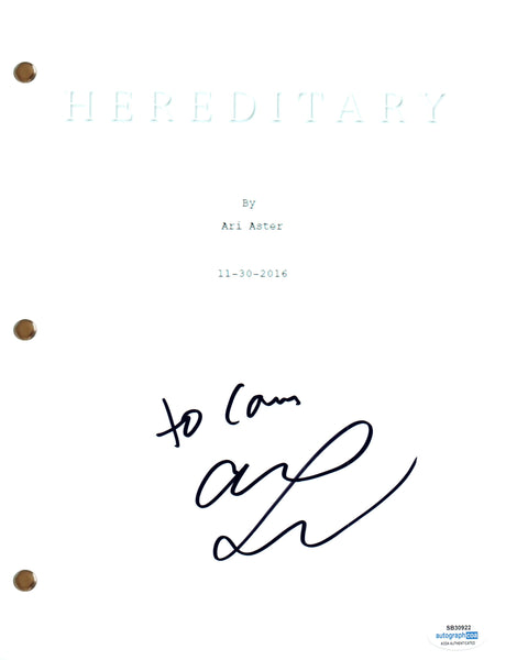 Alex Wolff Signed Autograph Hereditary Movie Script Full Screenplay ACOA COA