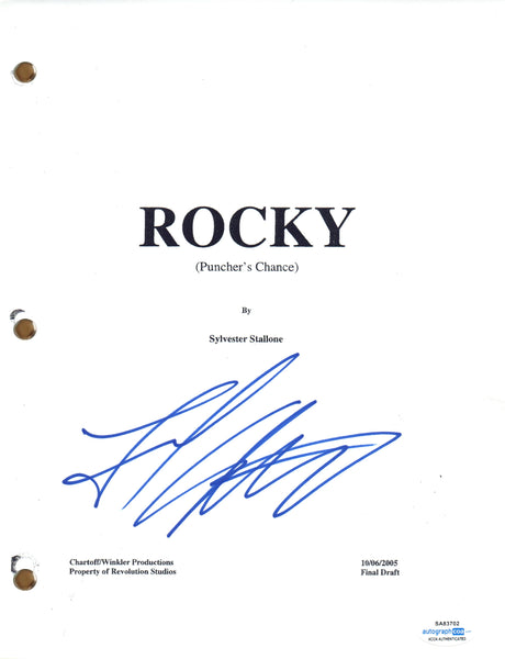 Frank Stallone Signed Autograph Rocky Movie Script Full Screenplay ACOA COA