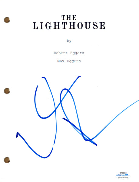 Willem Dafoe Signed Autograph The Lighthouse Movie Script Screenplay ACOA COA