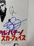 Al Pacino & Steven Bauer Signed Scarface Japanese Movie Poster 12x18 Beckett COA