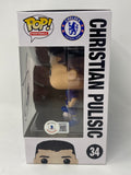 Christian Pulisic Signed Funko Pop Chelsea Football Club Autograph Beckett COA