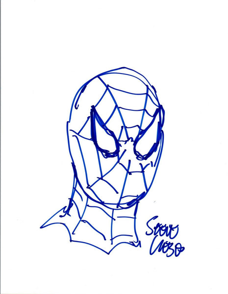 Steve Lieber Signed Autograph Drawn Sketch Comic Illustrator Spider-Man COA VD