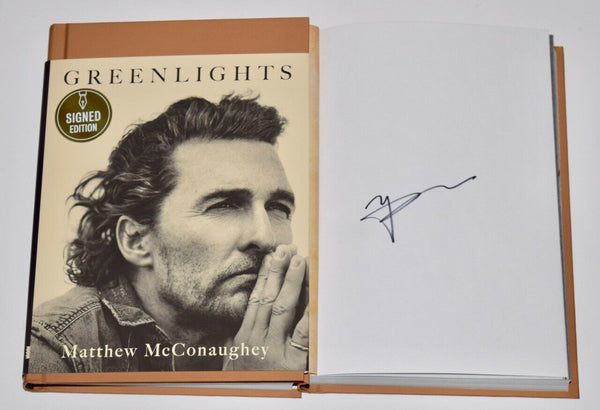 Matthew McConaughey Signed Autograph Greenlights Hard Cover Book 1st Edition COA