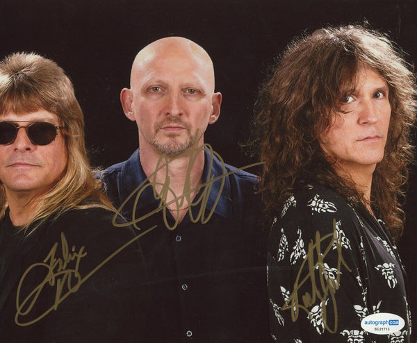 Zebra Band Signed Autograph 8x10 Photo Randy Jackson x3 Rock Band ACOA COA