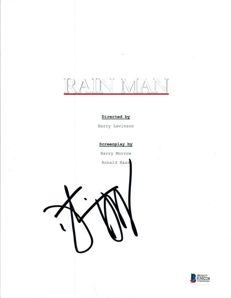 Dustin Hoffman Signed Autographed RAIN MAN Full Movie Script BAS Beckett COA