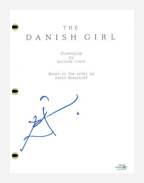Eddie Redmayne Autographed The Danish Girl Movie Script Screenplay ACOA COA