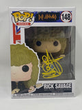 Rick Savage Signed Autographed Def Leppard Funko Pop Rocks Figure Beckett COA