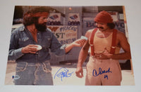 Cheech Marin & Tommy Chong Signed Autographed 11x14 Photo UP IN SMOKE BAS COA