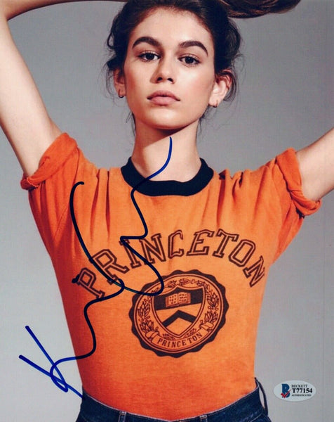 Kaia Gerber Signed Autographed 8x10 Photo Model Beckett BAS COA