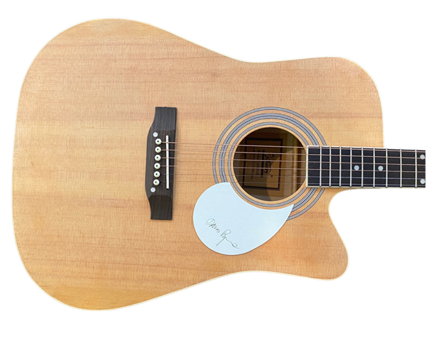 David Byrne Signed Autographed Full Size Acoustic Guitar Talking Heads ACOA COA