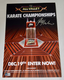 Ralph Macchio Signed The Karate Kid Tournament 11x17 Poster Beckett BAS COA