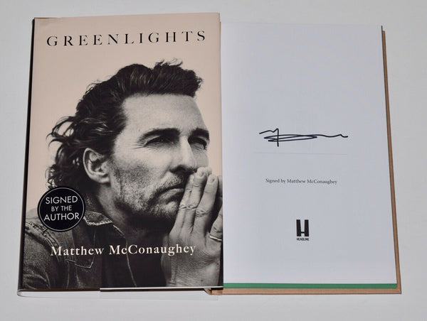 Matthew McConaughey Signed Autographed Greenlights Hard Cover Memoir Book COA