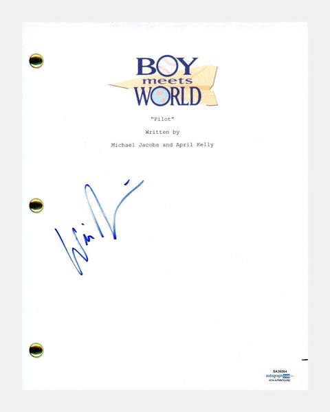 Will Friedle Signed Autographed Boy Meets World Pilot Episode Script ACOA COA