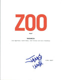 James Wolk Signed Autographed ZOO Pilot Episode Script COA VD