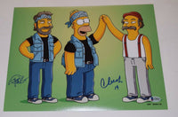 Cheech Marin & Tommy Chong Signed Autographed 11x14 Photo The Simpsons BAS COA