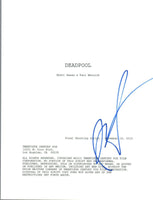 Rob Liefeld Signed Autographed DEADPOOL Movie Script Screenplay COA