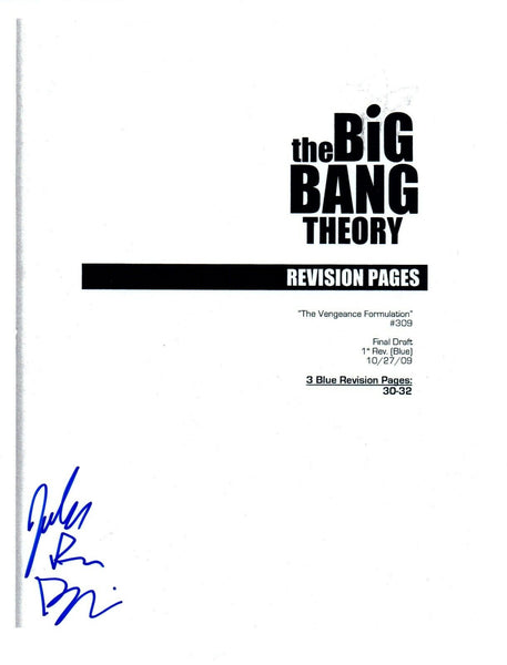 John Ross Bowie Signed THE Big Bang Theory The Vengeance Formulation Script COA