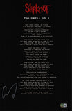 Corey Taylor Signed Slipknot The Devil In I Lyrics 11x17 Poster Beckett COA