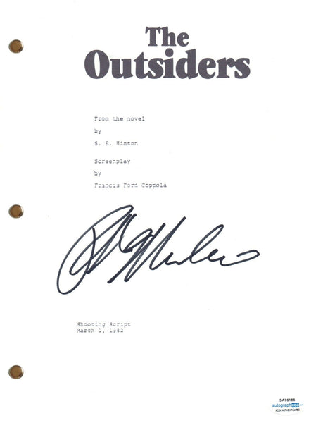 Ralph Macchio Signed Autograph The Outsiders Movie Script Screenplay ACOA COA