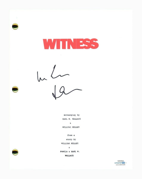 Lukas Haas Signed Autographed Witness Movie Script Screenplay ACOA COA