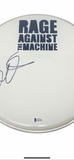 Brad Wilk Signed Autographed 12" Drumhead Rage Against The Machine Beckett COA