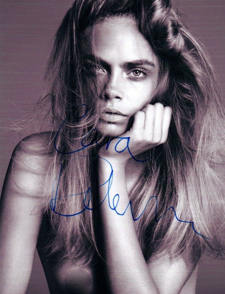 Cara Delevingne Signed Autographed 8x10 Photo Sexy Model Topless Pose COA VD
