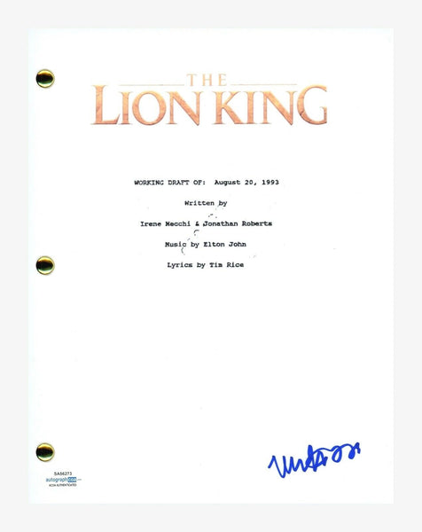 Matthew Broderick Signed Autographed The Lion King Movie Script ACOA COA