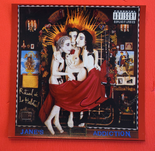 Chris Chaney Signed Janes Addiction Ritual De Lo Habitual 12x12 Album Flat Photo