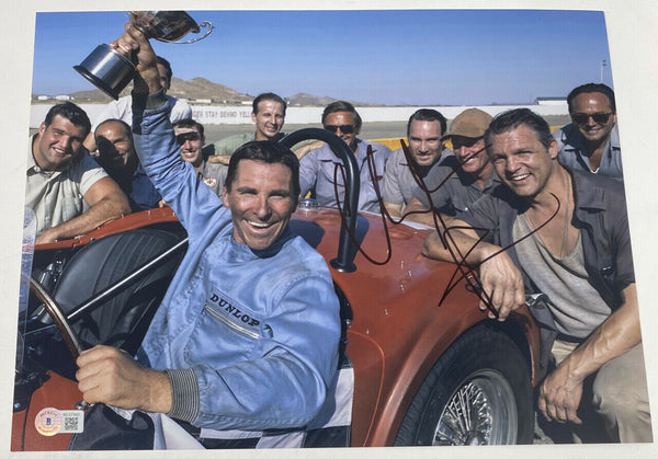 Christian Bale Signed Autographed 11x14 Photo Ford v Ferrari Beckett BAS COA