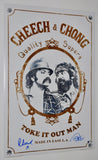 Cheech Marin & Tommy Chong Signed 12x18 Poster Toke It Out Man Beckett COA
