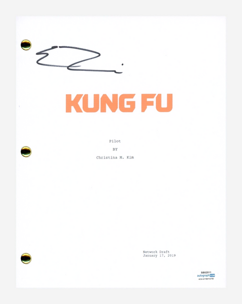 Eddie Liu Signed Autographed Kung Fu Pilot Episode Script Screenplay ACOA COA