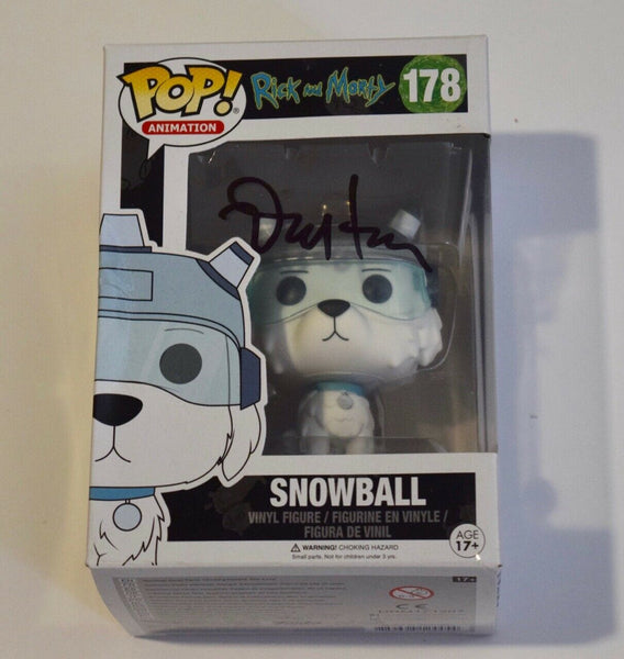 Dan Harmon Signed Rick and Morty SNOWBALL178 Funko Pop Figure Beckett BAS COA