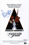 Malcolm McDowell Signed A Clockwork Orange 11x17 Movie Poster Photo Beckett COA