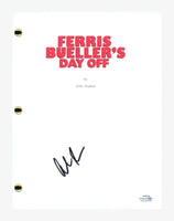 Alan Ruck Signed Autographed Ferris Bueller's Day Off Movie Script ACOA COA
