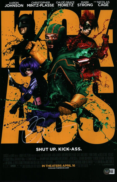 Aaron Taylor-Johnson Signed Autographed Kick-Ass Movie Poster 11x17 Beckett COA