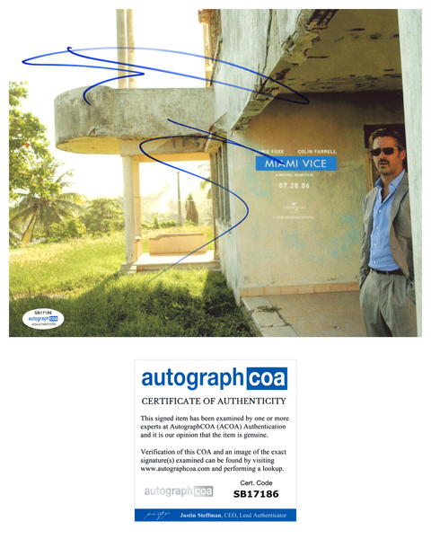 Colin Farrell Signed Autographed 8x10 Photo Miami Vice ACOA COA