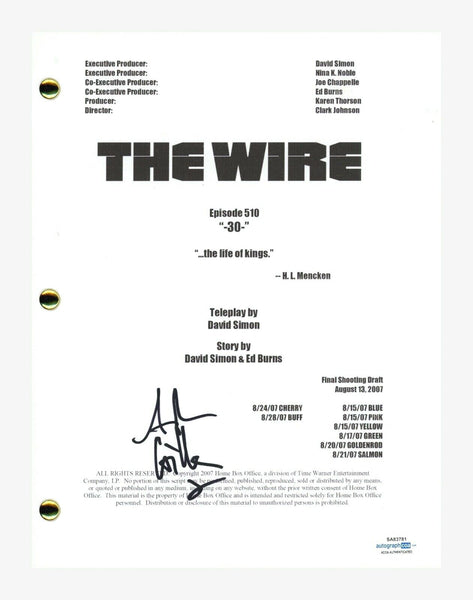 Aiden Gillen Signed Autographed The Wire Finale Script Tommy Carcetti ACOA COA