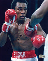 Sugar Ray Leonard Signed Autographed 8x10 Photo Boxer Boxing Champ Beckett COA