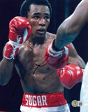 Sugar Ray Leonard Signed Autographed 8x10 Photo Boxer Boxing Champ Beckett COA