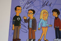 The Big Bang Theory Cast Signed Autographed 11x14 Photo x4 Jim Parsons Cuoco COA