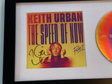 Keith Urban Signed The Speed of Now Framed CD Cover Display Beckett COA