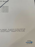 Norman Reedus Signed Autographed The Walking Dead Episode 105 Script ACOA COA
