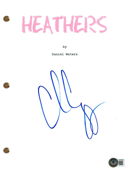 Christian Slater Signed Autograph Heathers Full Movie Script Beckett COA