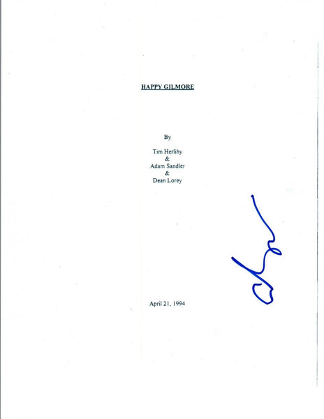 Adam Sandler Signed Autographed HAPPY GILMORE Full Movie Script COA