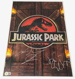 Jeff Goldblum & Laura Dern Signed Jurassic Park 12x18 Movie Poster Beckett COA