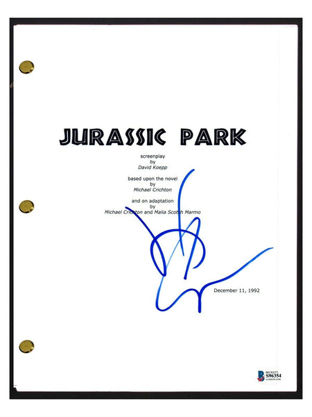 Jeff Goldblum Signed Autograph JURASSIC PARK Movie Script Screenplay Beckett COA